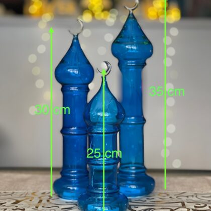 Glass lanterns set -Handmade- for Ramadan decorations
